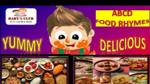 'ABCD FOOD RHYMES SONG'