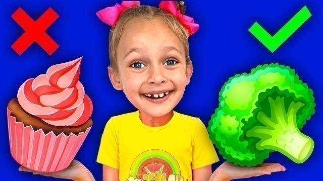 'Healthy  Food Game + More Nursery Rhymes & Kids Songs | Maya and Mary'