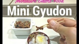 'Mini Gyudon (Japanese Beef & Rice Bowls) (mini food) (DIY) (miniature cooking)'