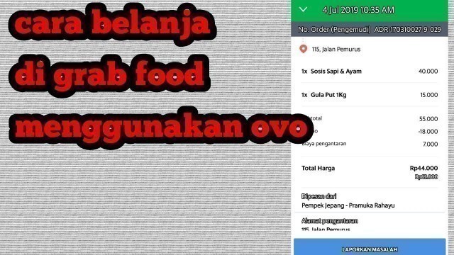 'cara belanja di grab food menggunakan ovo'