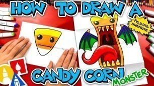 'How To Draw A Candy Corn Monster Folding Surprise'