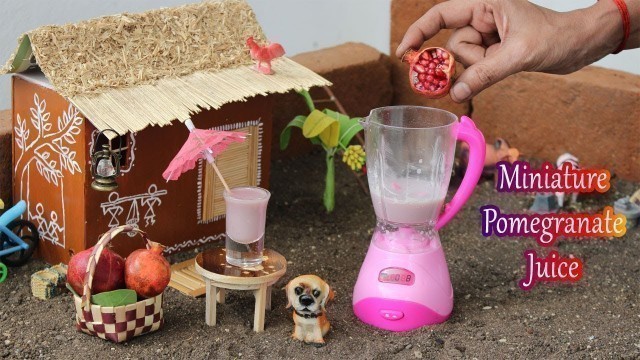 'MINIATURE  POMEGRANATE JUICE RECIPE - TINY FOODS - MINIATURE COOKING - MINI FOODS - MMF E#48'