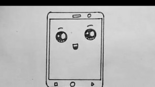 'How to draw a cute Phone. Mobile Phone. Smartphone. Cute Drawings.'