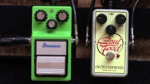 'EHX Soul Food Into A Tube Screamer Using The TS9 As A Boost Pedal'