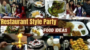 'Restaurant Style Party Food Menu ideas| Special Indian Dinner Menu For Guest| Party Vlog'