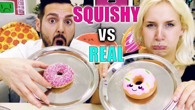 'SQUISHY FOOD vs REAL FOOD 2! Kaan vs Nina - Echtes Essen gegen Spielzeug!'