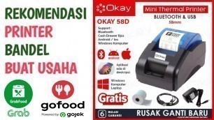 'Unboxing printer bluetooth mini gofood dan grabfood l Part 1'