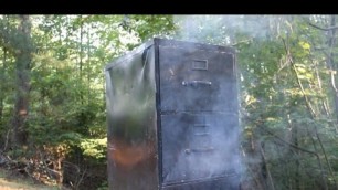 'How to build a smoker barbecue from a file cabinet'