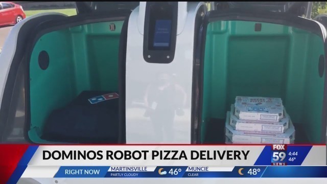 'Dominos robot pizza delivery'