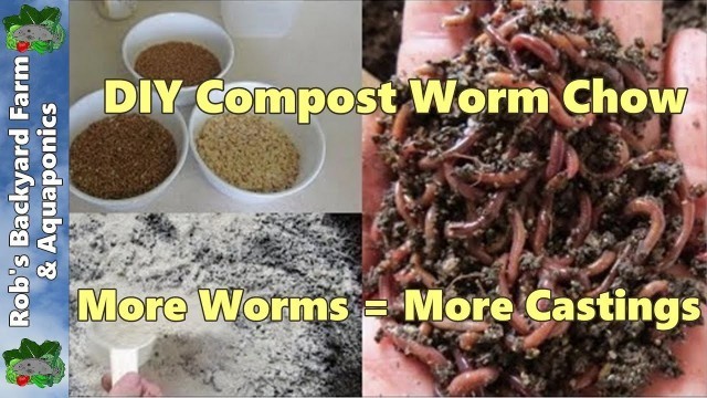 'Boost compost worm growth using DIY dry food, more worms mean more poop :)'