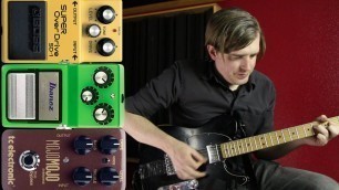 'Tube Screamer / Overdrive Pedal Demo: Ibanez TS9 vs Boss SD1 vs TC Electronics MojoMojo'