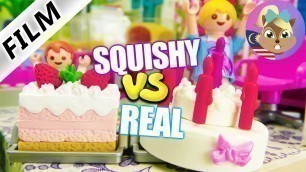 'Filem Playmobil SQUISHY vs REAL FOOD 2 CHALLENGE + DENDA DARIPADA JULIAN! Keluarga Vogel'