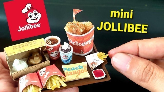 'MINI FOOD EDIBLE JOLLIBEE | ALEX MINIATURE COOKING | MINIATURE FAST FOOD| JOLLIBEE CHICKENJOY RECIPE'