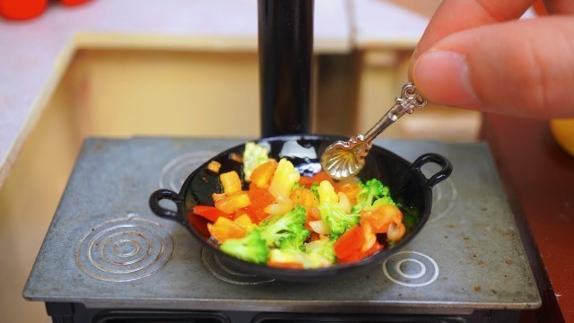 'Vegetables Stir Fry Recipe | ASMR Miniature Cooking Mini Food'