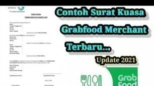 'Contoh Surat Kuasa Rekening Grabfood Terbaru 2021'