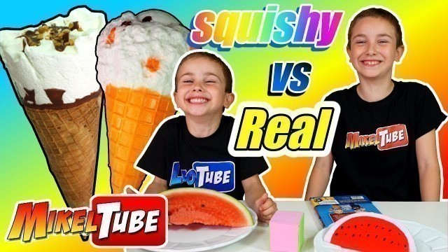 'Squishy vs Real Food Challenge con Mikel y Leo'