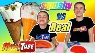 'Squishy vs Real Food Challenge con Mikel y Leo'