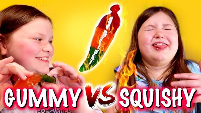 'SQUISHY VS GUMMY!!! | GUMMY FOOD VS SQUISHY FOOD CHALLENGE!'