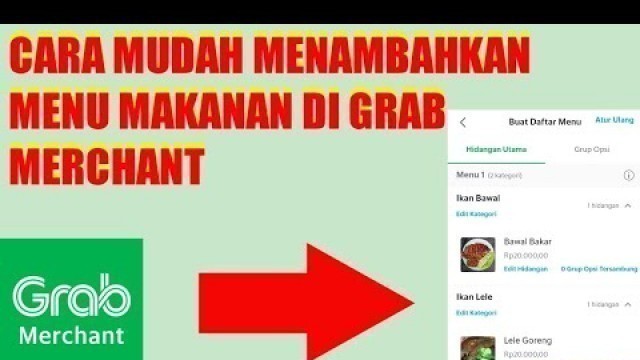 'CARA MENAMBAHKAN MENU DI GRABFOOD MERCHANT || TUTORIAL GRAB MERCHANT'