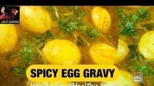 'SPICY EGG GRAVY | MUTTAI KUZHAMBU | DELICIOUS | HOMELY FOOD | HEALTHY FOOD | NUTRITIOUS |'