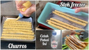 'Tinggal goreng pas berbuka, Churros rumahan, bisa buat stok freezer. Dengan resep saos coklat'