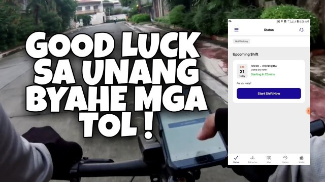 'FOODPANDA BIKER/CYCLIST VLOG 036 | PARA SA UNANG BYAHE NYO MGA TOL | GOODLUCK!'