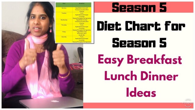 'Diet Chart for Season 5 | Breakfast Lunch Dinner Ideas for Weight Loss |Tamil Weight Loss Challenge'