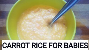 '7 month baby food in tamil/carrot rice for babies in tamil/கேரட் சாதம்'