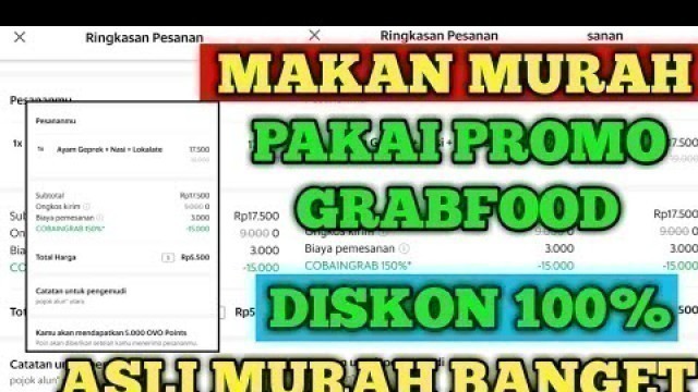 'PROMO GRAB FOOD DISKON 100% + Pulsa Gratis All Operator'