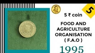 '5 ₹ commemorative coin / F.A.O / FOOD AND AGRICULTURE ORGANISATION/ price'