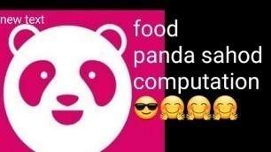 'Paano mag compute ng sahod kay food panda | food panda'