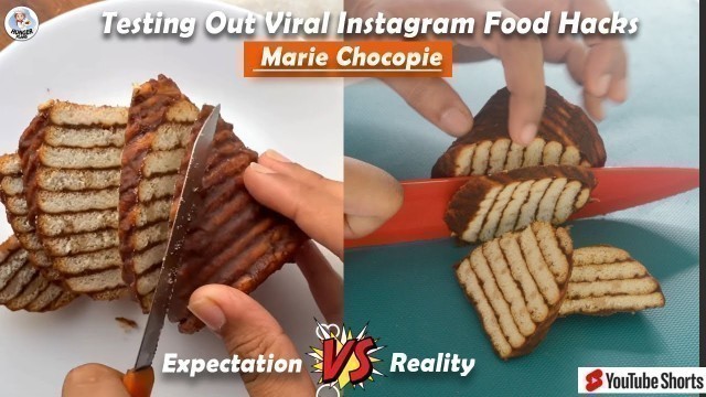 'Testing Out Viral Food Hacks | Testing Instagram Food Hacks | Testing Viral Marie Choco Pie #shorts'