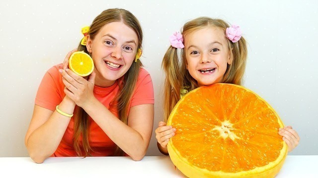 'Giant squishy food VS real food'