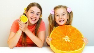 'Giant squishy food VS real food'