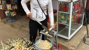 'Sugarcane CUTTING MACHINE, Sugarcane Peeler, Juice Extractor, Sugarcane Worm for Vietnam street food'