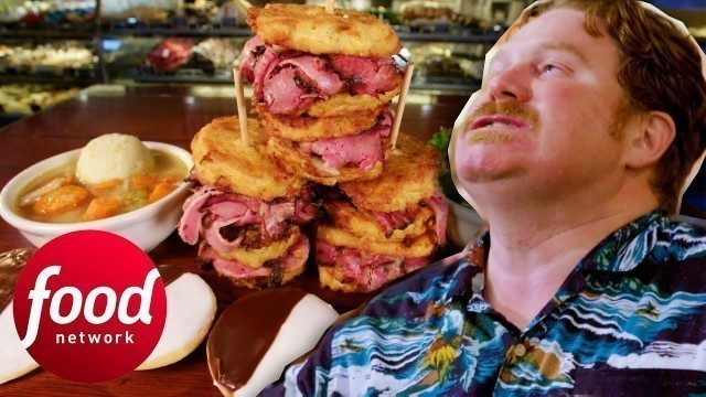 'Casey Devours This 4 LB Classic NY-Style Deli Challenge In Less Than 30 Minutes | Man V Food'