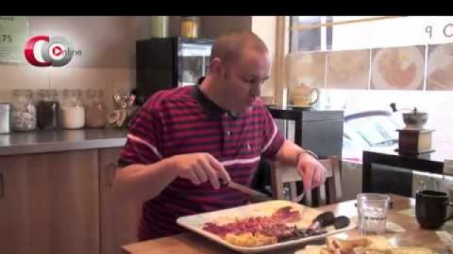 'Bailey\'s Man V Food Breakfast Challenge.'