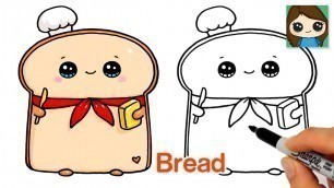 'How to Draw Toast Sliced Bread 