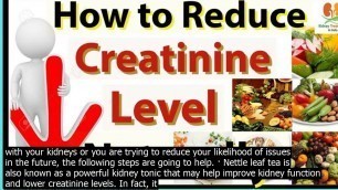 'How to lower creatinine levels in kidneys kidney   a study showed that drinking chamomile'