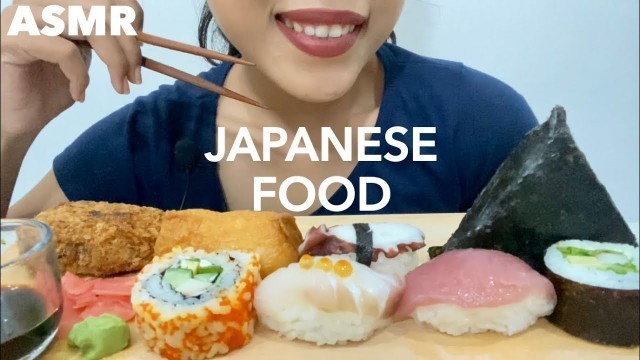 'ASMR JAPANESE FOOD (NIGIRI SUSHI, SUSHI ROLL, ONIGIRI & CROQUET) | ASMR INDONESIA'