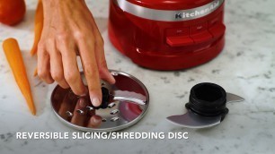 'Using the blades on the KitchenAid food processor'