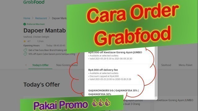 'Cara Order GrabFood Terbaru 2021 - Hemat Pakai Diskon Promo Gajian'