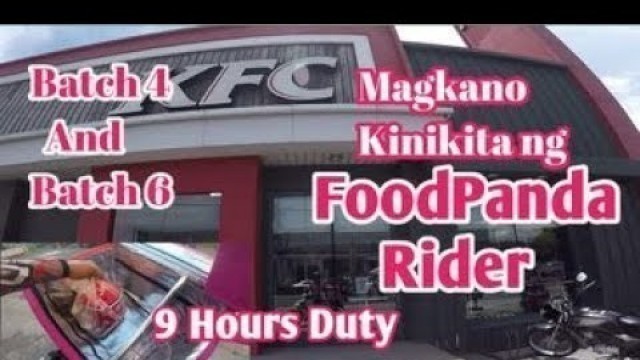 'MAGKANO KINIKITA NG ISANG FOODPANDA RIDER BATCH 4 AND BATCH 6 9 HOURS DUTY-SOBRANG TUMAL-V-OneMoto'