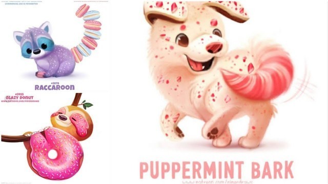 'Food animal combination drawings you never saw before || cute || crazy art and fun'