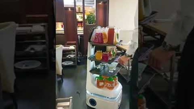 'Delivery robot -Wenda used in restaurant.'