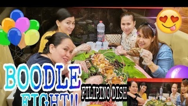 'BOODLE FIGHT FILIPINO FOOD | MUKBANG - PINOY ALL TIME FAVOURITE DISH | cherryadridsvlog'