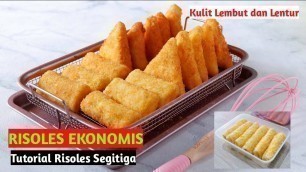 'RISOLES MAYO, RISOLES SEGITIGA. RESEP KULIT EKONOMIS LEMBUT. IDE JUALAN FROZEN FOOD, RISOLES FROZEN'