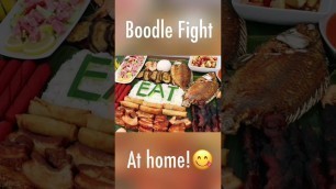 'Trying Boodle Fight at HOME #shorts'