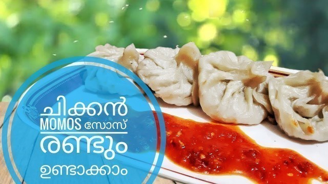 'Chicken Momos and Yummy Sauce | ചിക്കൻ മോമോസും സോസും ഉണ്ടാക്കാം | Homely Meals'