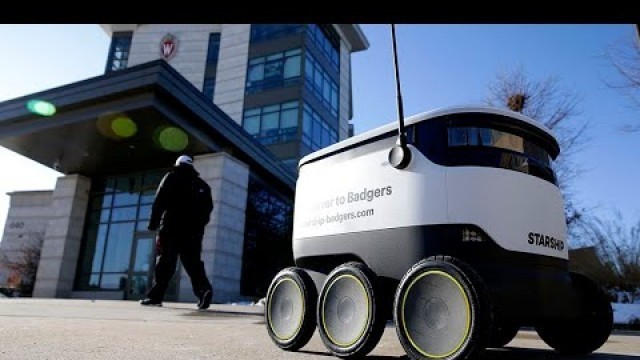 'Robots roam the University of Wisconsin campus delivering food to hungry students'